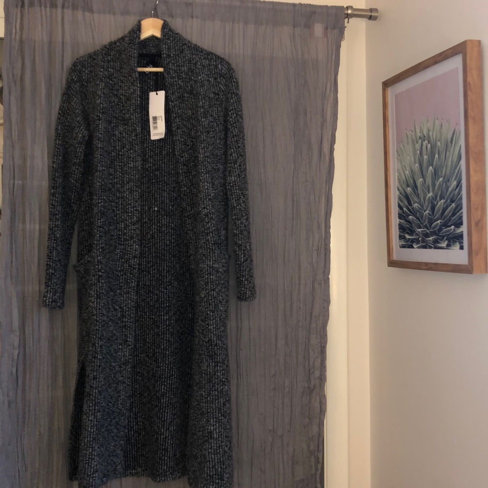 NWT Bobi Los Angeles black duster sweater